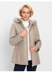CLASSIC Damen Steppjacke, beige, Gr. 38, unifarben, 100% Polyester, Fellimitat:63% Polyacryl, 24% Polyester, 13% Modal, Wattierung:100% Polyester,