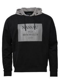 NASSAU BEACH Herren Kapuzenpullover "NB231051", schwarz, Gr. XL, 100% Baumwolle, Pullover