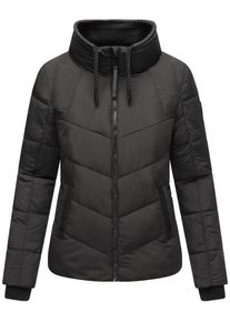Navahoo Damen Steppjacke "Liebesfee 14", schwarz, modisch, Gr. M, Obermaterial: 100% Polyester (recycelt), Futter: 100% Polyester (recycelt),