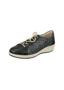 Damen Schnürschuh "Elena", Lei by tessamino, Gr. 40, schwarz, Leder, casual, Schuhe, mit wechselbarem Fußbett