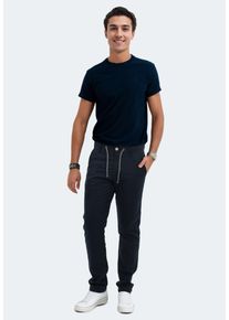 INDICODE Herren Stoffhose "Inboris", blau, Gr. XXXL, Material: 55% Leinen, 45% Baumwolle, Hosen, mit innen liegendem Kordelzug