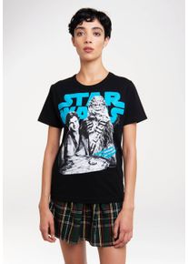 logoshirt Damen T-Shirt "Star Wars: Solo - Han Solo & Chewbacca", schwarz, casual, Gr. XL, bedruckt, 100% Baumwolle, Shirts, mit coolem Print