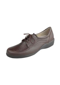 Natural Feet Damen Schnürschuh "Schnürer Tirol", Gr. 35, braun, Rindsleder, Synthetik, elegant, Schuhe, mit weitem Fußbett