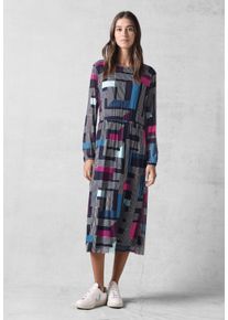 Cecil Damen Midikleid, blau, casual, Gr. XXL, bedruckt, Stoff, 95% Polyester, 5% Elasthan, Kleider, soft und trageangenehm