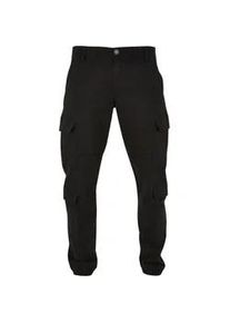 Stoffhose Urban Classics "Urban Classics Herren Double Cargo Twill Jogging Pants" Gr. 28, Normalgrößen, schwarz Herren Hosen