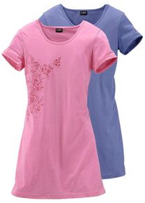 Vivance Dreams Nachthemd mehrfarbig Gr. 32/34 für Damen. Rundhals und Druck. Bequem. Nachhaltig.