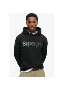 Kapuzensweatshirt Superdry "CORE LOGO FADE LOOSE HOOD" Gr. M, schwarz Herren Sweatshirts