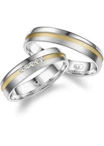 Verlobungsring MARRYA "Silber Ringe Trauringe Eheringe Partnerringe" Fingerringe Gr. 70, Silber 925 (Sterlingsilber), goldfarben (herren ring, silber, gold) Damen