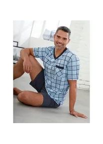 Shorty Gr. 60/62, blau (eisblau, marine) Herren Homewear-Sets