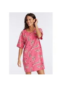 Sleepshirt Vivance DREAMS Gr. 40/42, N-Gr, pink (pink, gemustert) Damen Kleider mt Animal Alloverprint