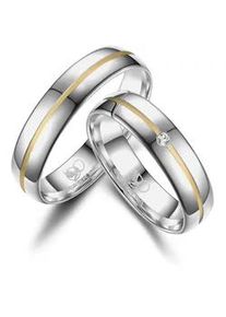 Trauring MARRYA "Silber Ringe Trauringe Eheringe Partnerringe" Fingerringe Gr. 56, Silber 925 (Sterlingsilber), silberfarben (damen ring, silber, gold) Damen