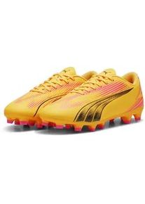 Fußballschuh Puma "ULTRA PLAY FG/AG Fußballschuhe Herren" Gr. 43, bunt (sun stream black sunset glow orange pink) Schuhe