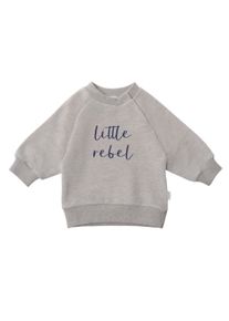 Liliput Herren Sweatshirt "Little rebel", grau, Gr. 86, bedruckt, meliert, 80% Baumwolle, 20% Polyester, Sweatshirts, mit witzigem Print