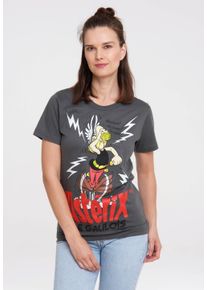 logoshirt Damen T-Shirt "Asterix der Gallier - Asterix", grau, casual, Gr. XL, bedruckt, 100% Baumwolle, Shirts, mit lizenziertem Print