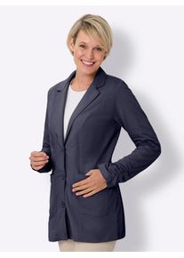 Classic Basics Damen Sweatblazer "Shirtblazer", blau, Gr. 40, 100% Baumwolle, Blazer