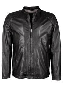 JCC Herren Lederjacke "Lucas", schwarz, Gr. L, Obermaterial: 100% Leder, Schaf / Futter: 100% Baumwolle / Ärmelfutter: 100% Polyester, Jacken