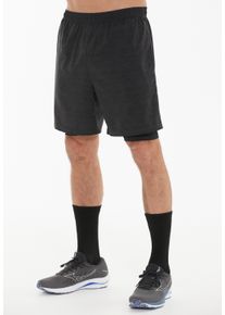Endurance Herren Shorts "VANCLAUSE", schwarz, sportlich, Gr. M, meliert, 86% Polyester, 14% Elasthan, Hosen, mit haltgebender Innenshorts