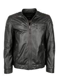 JCC Herren Bikerjacke "3102127", schwarz, Gr. 54, Obermaterial: 100% Leder, Lamm; Futter: 100% Baumwolle; Ärmelfutter: 100% Polyester, Jacken