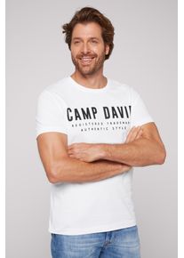 CAMP DAVID Herren Rundhalsshirt, weiß, casual, Gr. XXL, bedruckt, Material: 100% Baumwolle, Shirts, mit Baumwolle