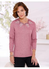 CLASSIC Damen Strickpullover "Pullover", rosa, Gr. 40, meliert, 45% Viskose, 35% Polyamid, 20% Polyester, Pullover