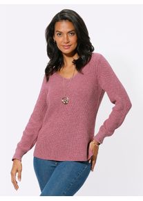 Casual Looks Damen Strickpullover "Pullover", rosa, Gr. 40, meliert, unifarben, 50% Baumwolle, 50% Polyacryl, Pullover