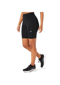 asics Damen Radlerhose, schwarz, sportlich, Gr. XS, unifarben, Web, Obermaterial: 78% Polyester, 22% Elasthan, Hosen