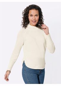 Casual Looks Damen Strickpullover "Pullover", beige, Gr. 38, unifarben, 50% Baumwolle, 50% Polyacryl, Pullover