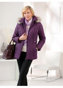 CLASSIC Damen Steppjacke, lila, Gr. 40, unifarben, 100% Polyester, Fellimitat:63% Polyacryl, 24% Polyester, 13% Modal, Wattierung:100% Polyester,