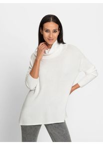 Heine Damen Rollkragenpullover "Pullover", beige, Gr. 42, unifarben, 80% Viskose, 20% Polyamid, Pullover