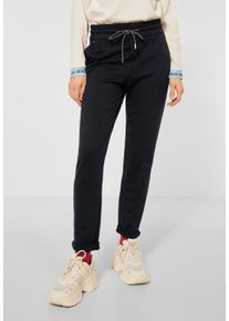 Street One Damen Stoffhose, schwarz, casual, Gr. 34, unifarben, Stoff, 69% Viskose, 26% Polyester, 5% Elasthan, Hosen, in Unifarbe