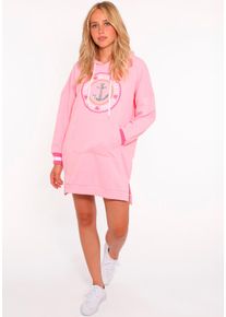 Zwillingsherz Damen Sweatkleid ""Zuhause am Strand"", rosa, modisch, Gr. L, unifarben, Sweatware, Obermaterial: 50% Baumwolle, 50% Polyester,