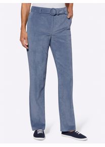 Classic Basics Damen Cordhose, blau, Gr. 26, unifarben, 82% Polyester, 15% Polyamid, 3% Elasthan, Hosen