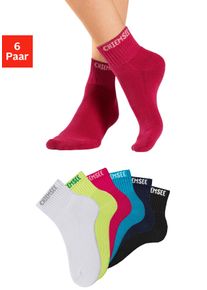 Chiemsee Damen Kurzsocken, Gr. 35, bunt, Baumwolle, Elasthan, Polyamid, unifarben, Socken, mit eingestricktem Markennamen