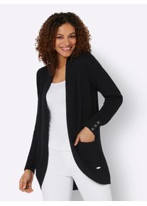Casual Looks Damen Strickjacke, schwarz, Gr. 38, unifarben, 50% Baumwolle, 50% Polyacryl, Strickjacken