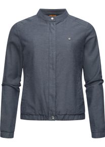 Ragwear Damen Kurzjacke "Malawi Linen", blau, casual, Gr. M, Obermaterial: 65% Baumwolle, 35% Leinen, Innenfutter: 100% Polyester, Jacken, Leichte