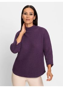 Heine Damen 3/4 Arm-Pullover "Pullover", lila, Gr. 42, unifarben, meliert, 50% Baumwolle, 50% Polyacryl, Pullover