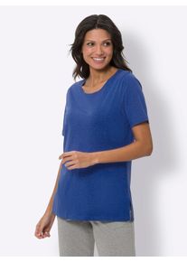 Damen Longshirt "Longshirt", blau, Gr. 44, unifarben, 50% Baumwolle, 50% Modal, Shirts