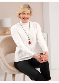 CLASSIC Damen Stehkragenpullover "Pullover", beige, Gr. 40, unifarben, 100% Polyacryl, Pullover