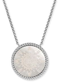 Engelsrufer Damen Kette mit Anhänger "Mystische Windrose Ornament, ERN-ORNAWINDR-PE", Silber 925 (Sterlingsilber), L: 50cm B: 1,33mm, bunt, Silber