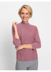 CLASSIC Damen 3/4 Arm-Pullover "Pullover", lila, Gr. 40, unifarben, 50% Modal, 30% Polyamid, 20% Polyester, Pullover