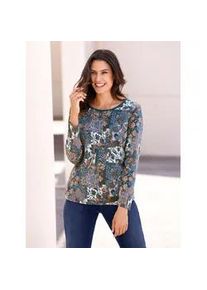 Print-Shirt Inspirationen "Shirt" Gr. 36, blau (taubenblau-bedruckt) Damen Shirts