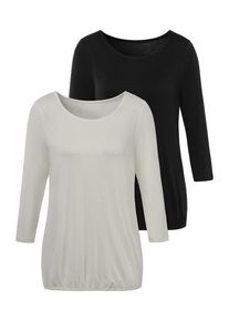 Vivance 3/4-Arm-Shirt mehrfarbig Gr. 32/34 für Damen. Mit Rundhals. Bequem. Nachhaltig.