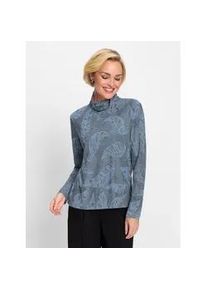 Classic Dog Rollkragenshirt CLASSIC "Shirt" Gr. 54, blau (eisblau, taubenblau, gemustert) Damen Shirts