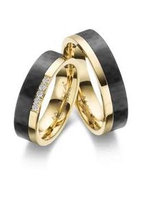 Verlobungsring MARRYA "Edelstahl Ringe Trauringe Eheringe Partnerringe" Fingerringe Gr. 58, Edelstahl, schwarz (damen ring, gold, schwarz) Damen