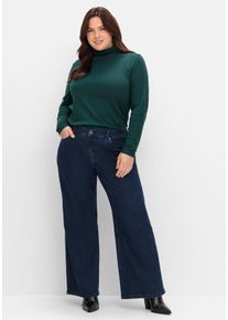 Große Größen Weite High-Waist-Jeans im Curvy-Schnitt ELLA Gr. 42 blau von sheego für Damen