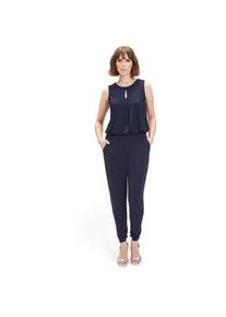 Overall Vera Mont "Vera Mont Jumpsuit im Glitzer-Look" Gr. 38, Normalgrößen, blau (patch dunkelblau, dunkelblau) Damen Overalls Glitzer