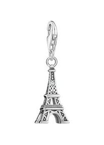 Charm-Einhänger Thomas Sabo "Eiffelturm mit weißem Zirkonia, 2074-643-21, 2075-414-39" Charms bunt (silberfarben-weiß + weiß) Damen mit Zirkonia (synth.)