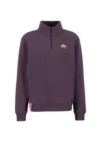 Sweater Alpha Industries "Alpha Industries Men - Sweatshirts Half Zip SL" Gr. M, lila (plum) Herren Sweatshirts