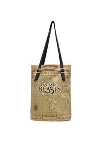 Umhängetasche DOGO "Damen Tall Bag Mappa Mundi Fantastic Beasts Vegan Damen Handtasc" Gr. B/H/T: 40cm x 34cm x 10cm OneSize, bunt (mehrfarbig) Damen Taschen Vegan