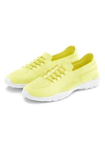 Lascana Sneaker 'Slipper, Halbschuh, leichtes Meshmaterial' hellgelb Gr. 35 für Damen
